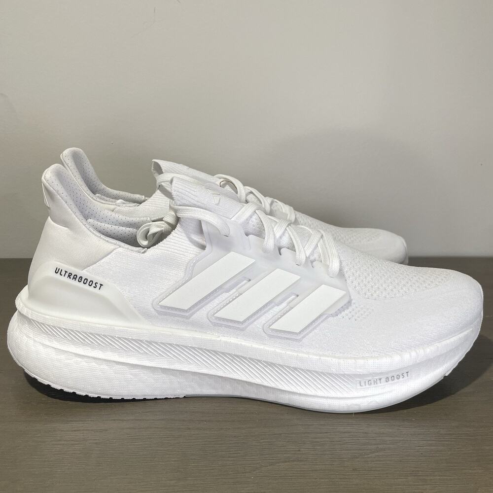 Adidas Mens Size 14 Shoes NEW Ultraboost 5 Running Triple White ID8813 - Picture 8 of 10